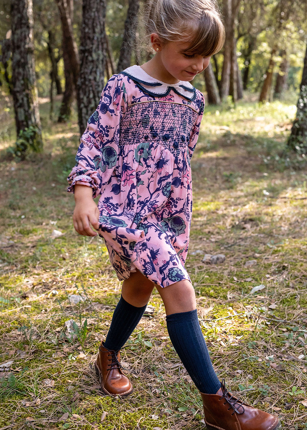 Bachaā / Misha RobeDress_Pink Garden print (2-3y,4-5y)