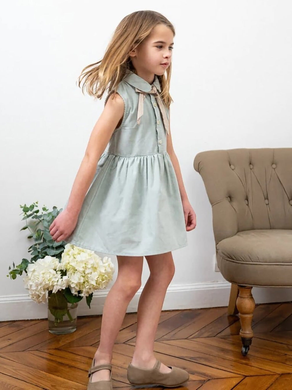 LOIR paris / Robe OLIVIA_green(2y,3y,4y,6y)